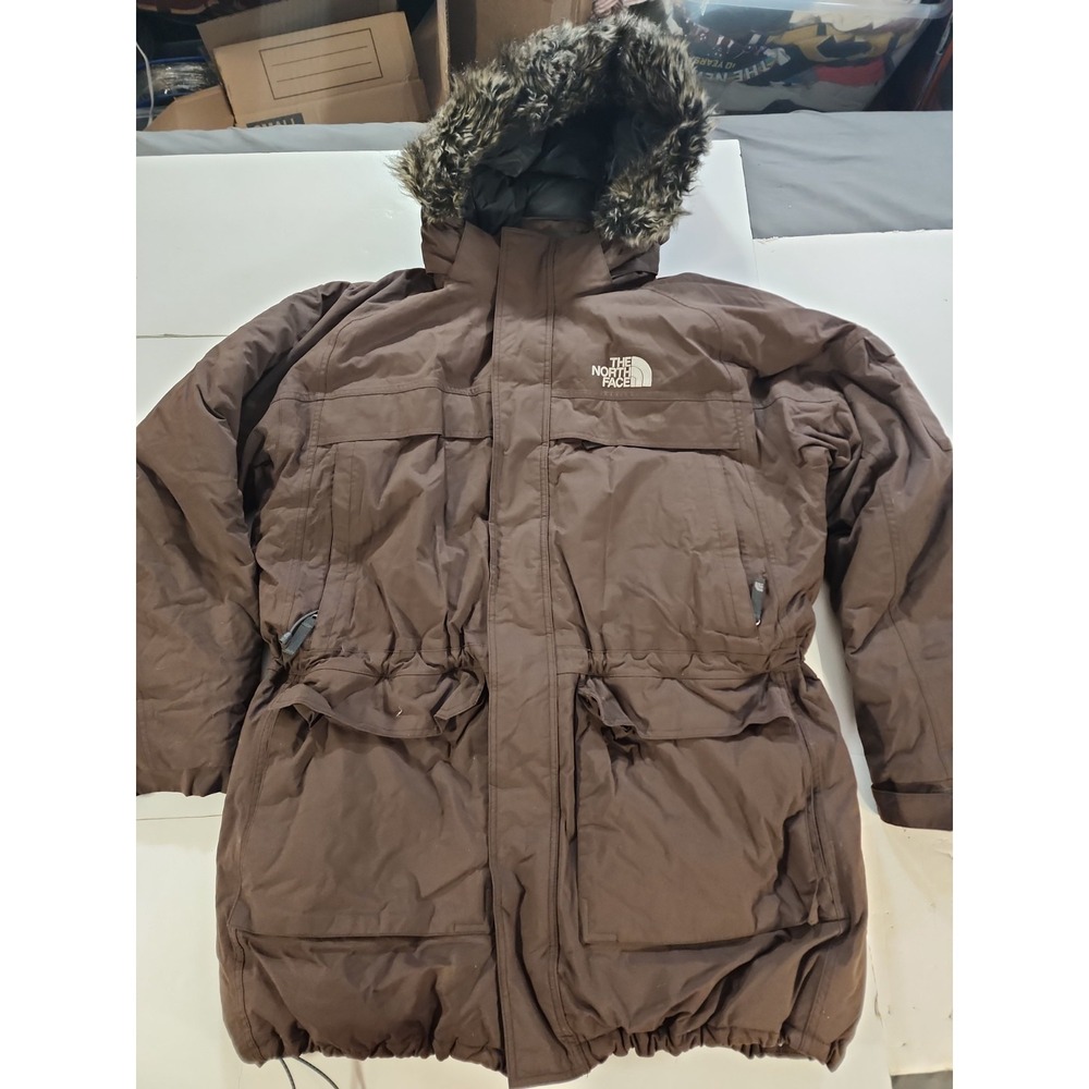 The North Face McMurdo Parka Jacket Mens XXL Brown Goose Down Heavy Winter Coat